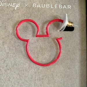 Disney x BaubleBar Mickey Mouse Outline Hoop Earrings